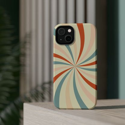 Retro Swirl MagSafe iPhone Case – Durable, Vintage-Inspired Design with Dual-Layer Protection