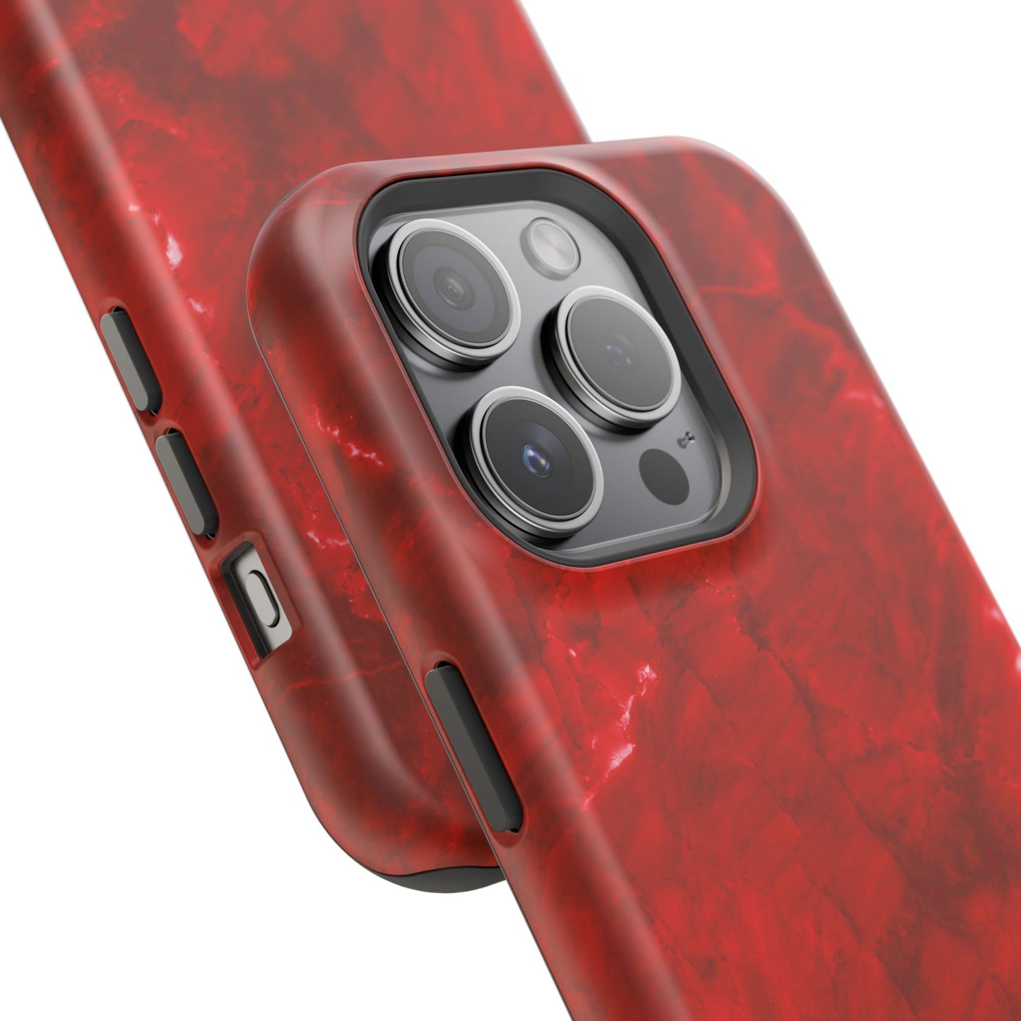 Bold Red Marble MagSafe iPhone Case – Luxe Design Meets Magnetic Precision