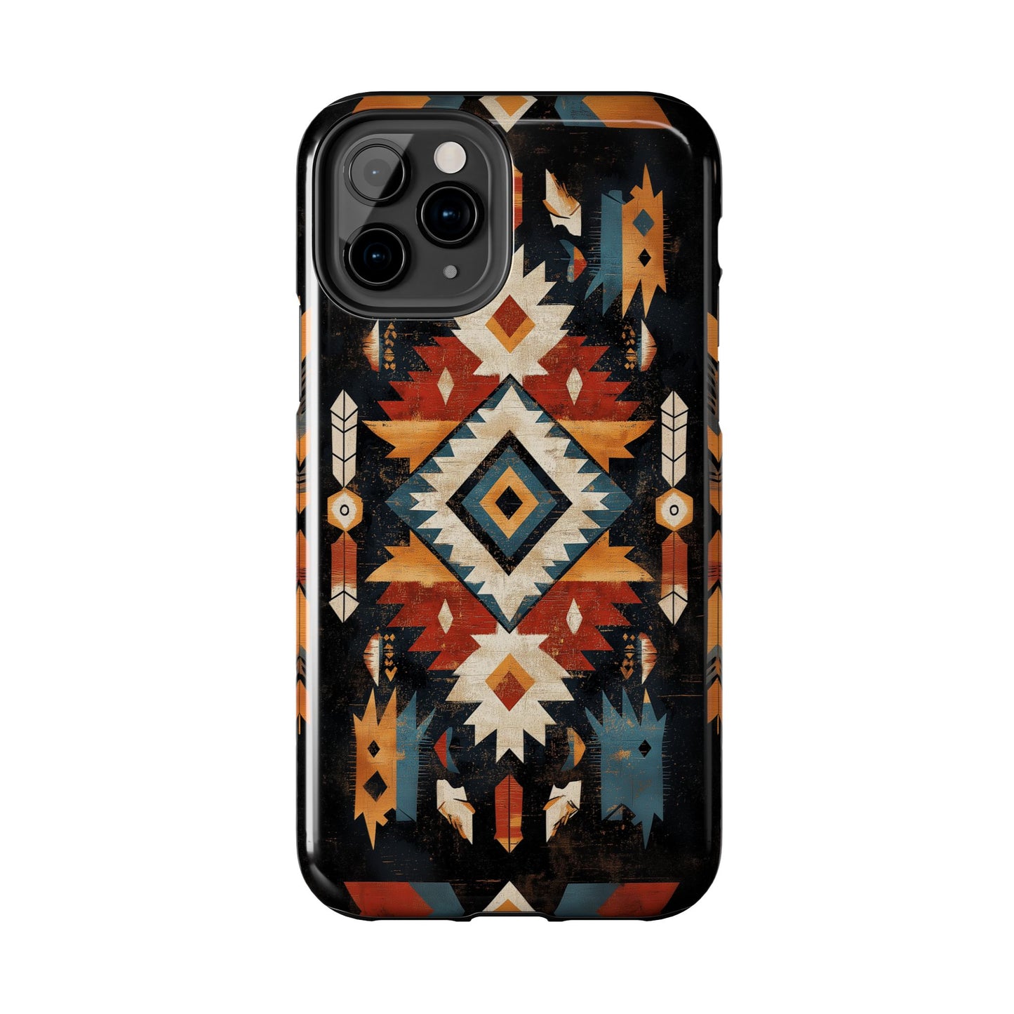 Southwestern Arrow & Diamond Tough iPhone Case – Bold Tribal Design, Dual - Layer Protection - BOGO Cases