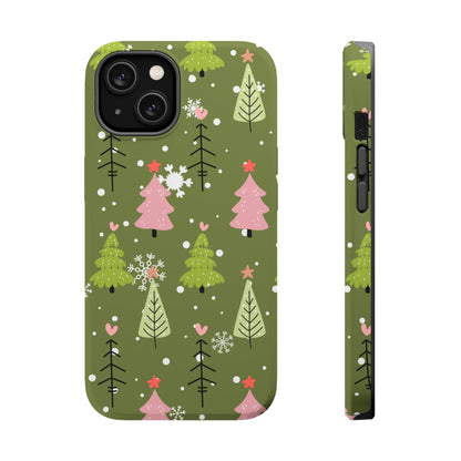 Whimsical Christmas Tree Pattern – MagSafe Phone Series Case