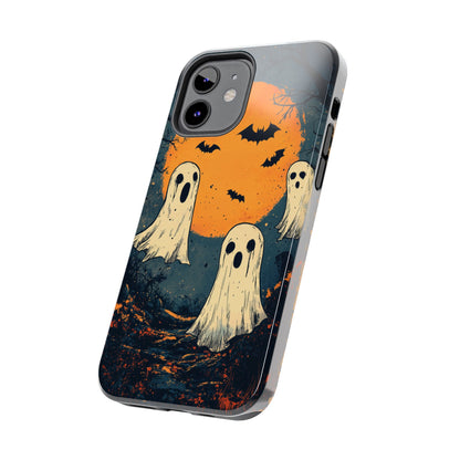 Haunted Ghosts & Full Moon iPhone Case – Spooky Halloween Design