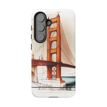 Golden Gate Bridge Samsung Galaxy Case - Architectural Sketch Design