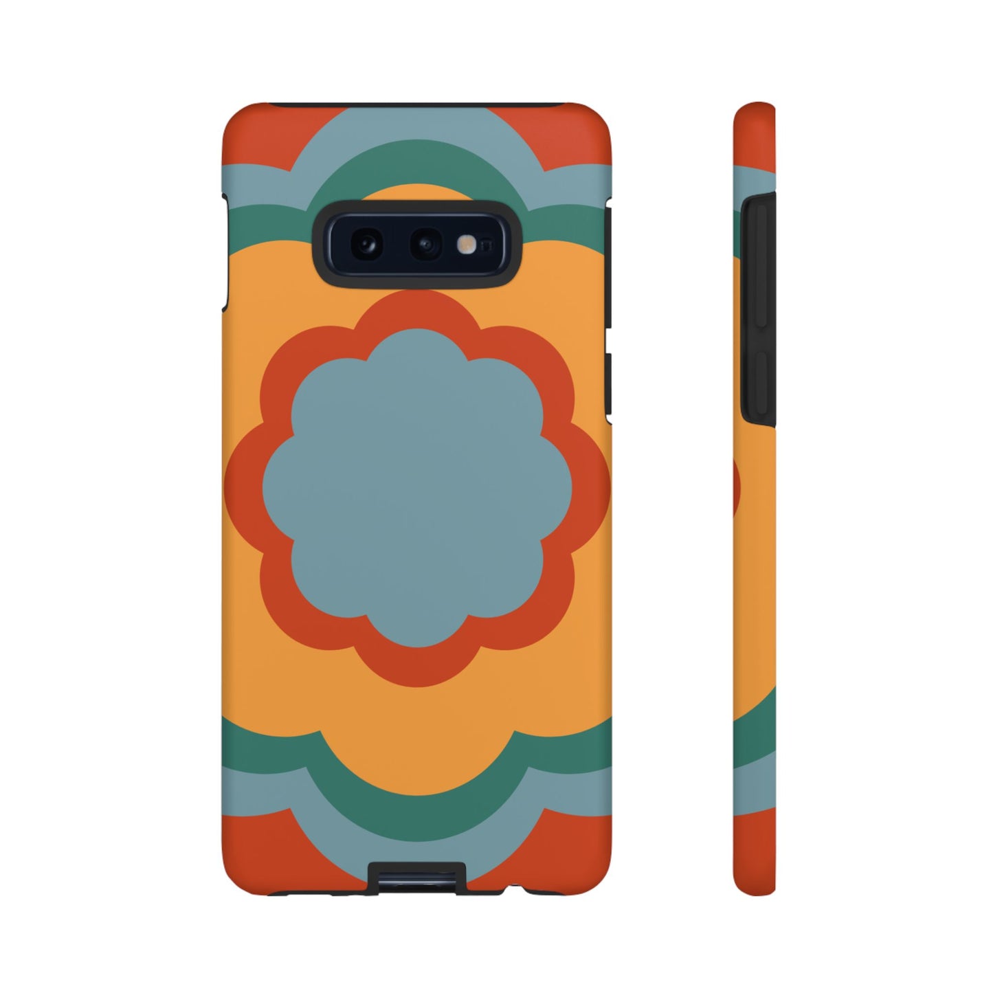 Retro Flower Power Samsung Galaxy Case – Bold 70s-Inspired Design with Dual-Layer Protection