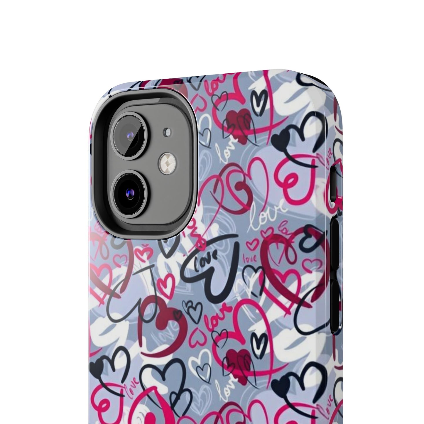 Graffiti Love Hearts iPhone Case