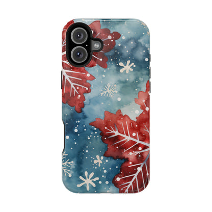 Crimson Snowflake Charm – MagSafe iPhone Case