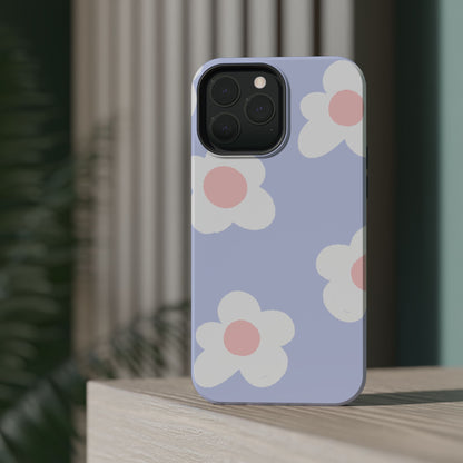 Retro Daisy Pastel Tough MagSafe iPhone Case – Durable Design with Soft Matte Finish