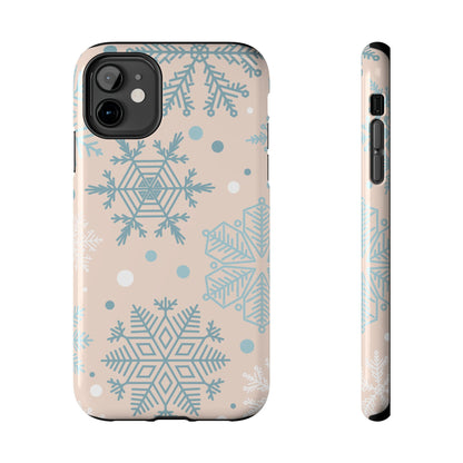 Winter Snowflakes iPhone Case – Shockproof, Smooth Matte Finish, Dual-Layer Protection