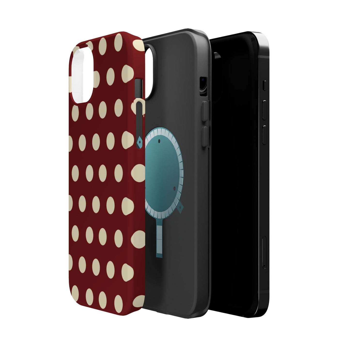 Classic Red & Cream Polka Dots - MagSafe iPhone Case