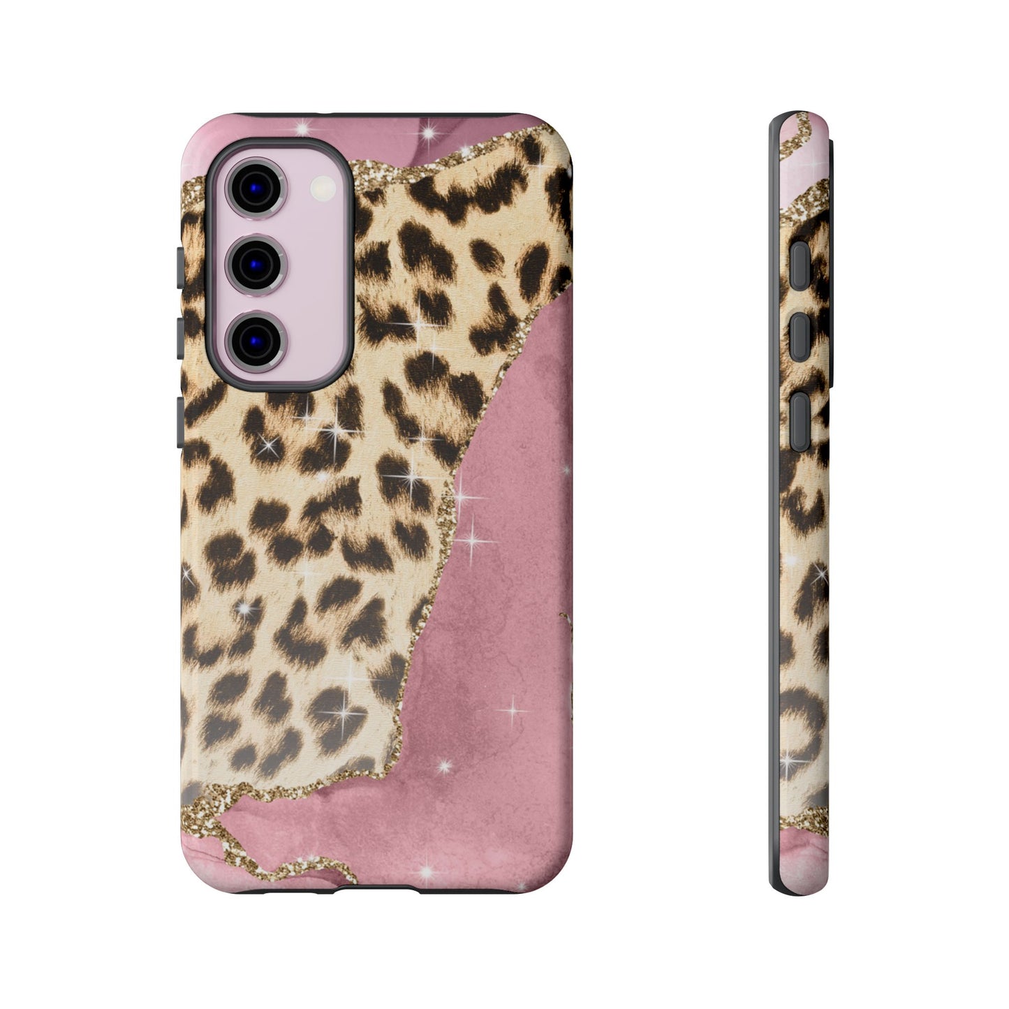 Pink Glam Leopard - Samsung Galaxy Series Case with Glitter Accents