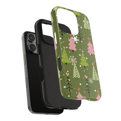 Whimsical Christmas Tree Pattern – iPhone Series Case