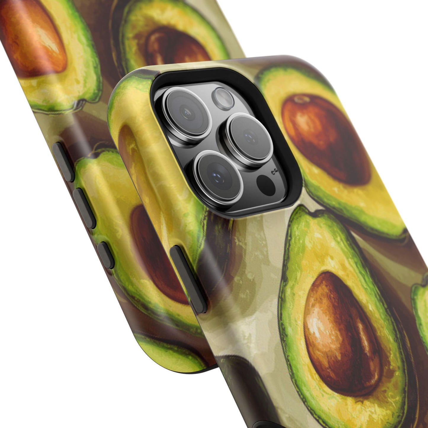 Realistic Avocado MagSafe iPhone Case – Detailed Green Fruit Design, Shockproof Protection