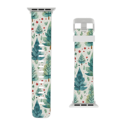 Watercolor Winter Forest  Apple Watch Band