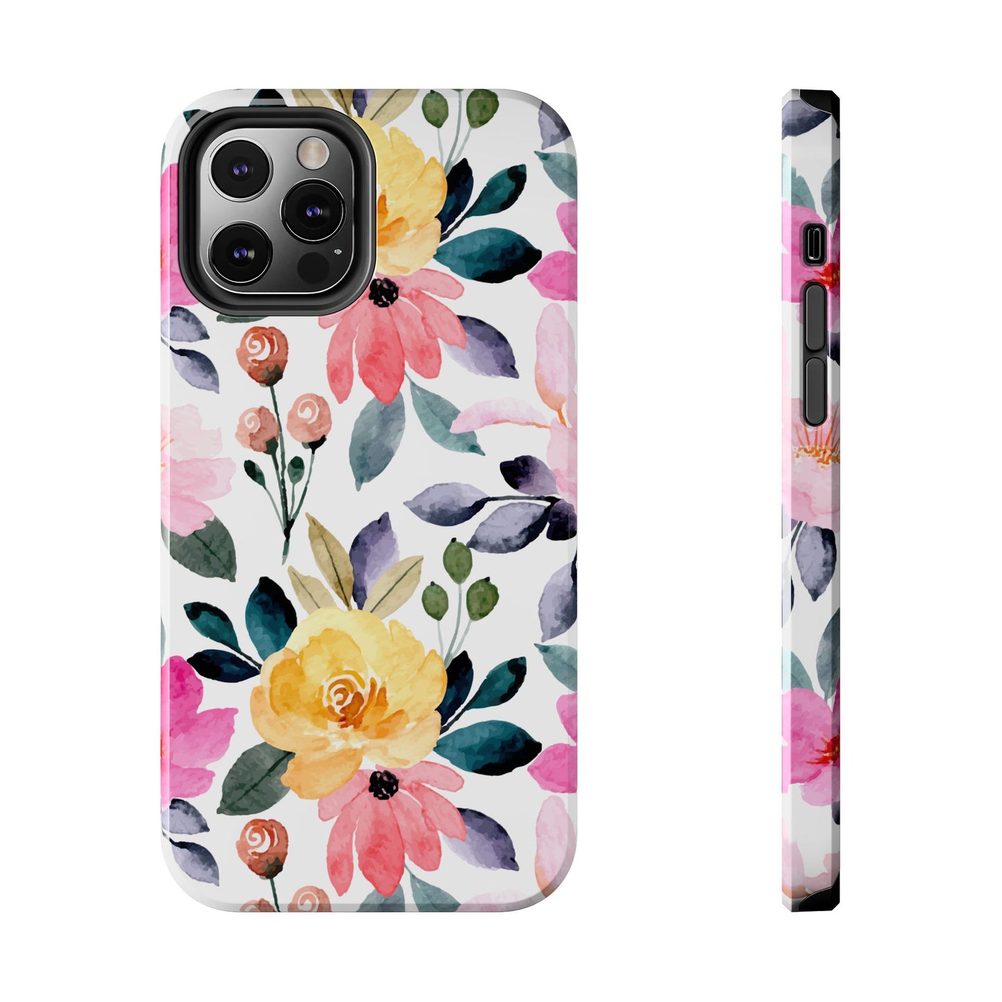 Blossoming Beauty – iPhone Series Case with Vibrant Watercolor Flowers