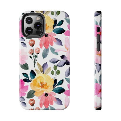 Blossoming Beauty – iPhone Series Case with Vibrant Watercolor Flowers