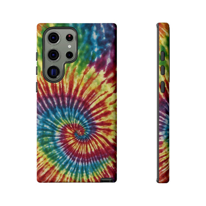 Colorful Retro Tie-Dye Samsung Galaxy Case – Spiral Rainbow Design