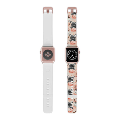 French Bulldogs in Heart Apple Watch Band