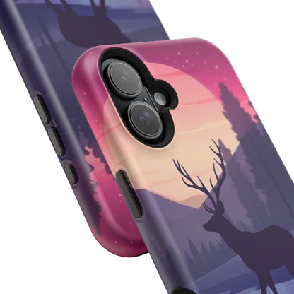 Twilight Elegance: Stag Reflection – MagSafe iPhone Case