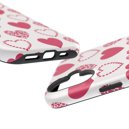 Clustered Pink Hearts MagSafe iPhone Case