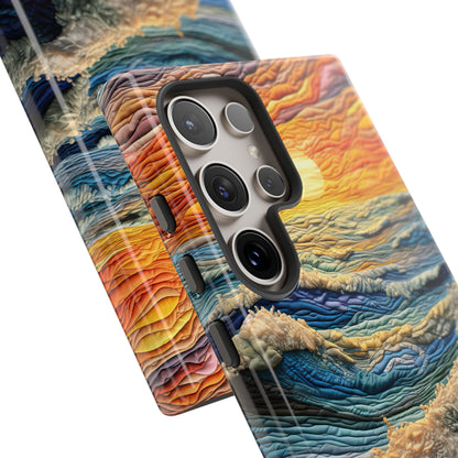 Textured Ocean Sunset Waves – Samsung Galaxy Series Case