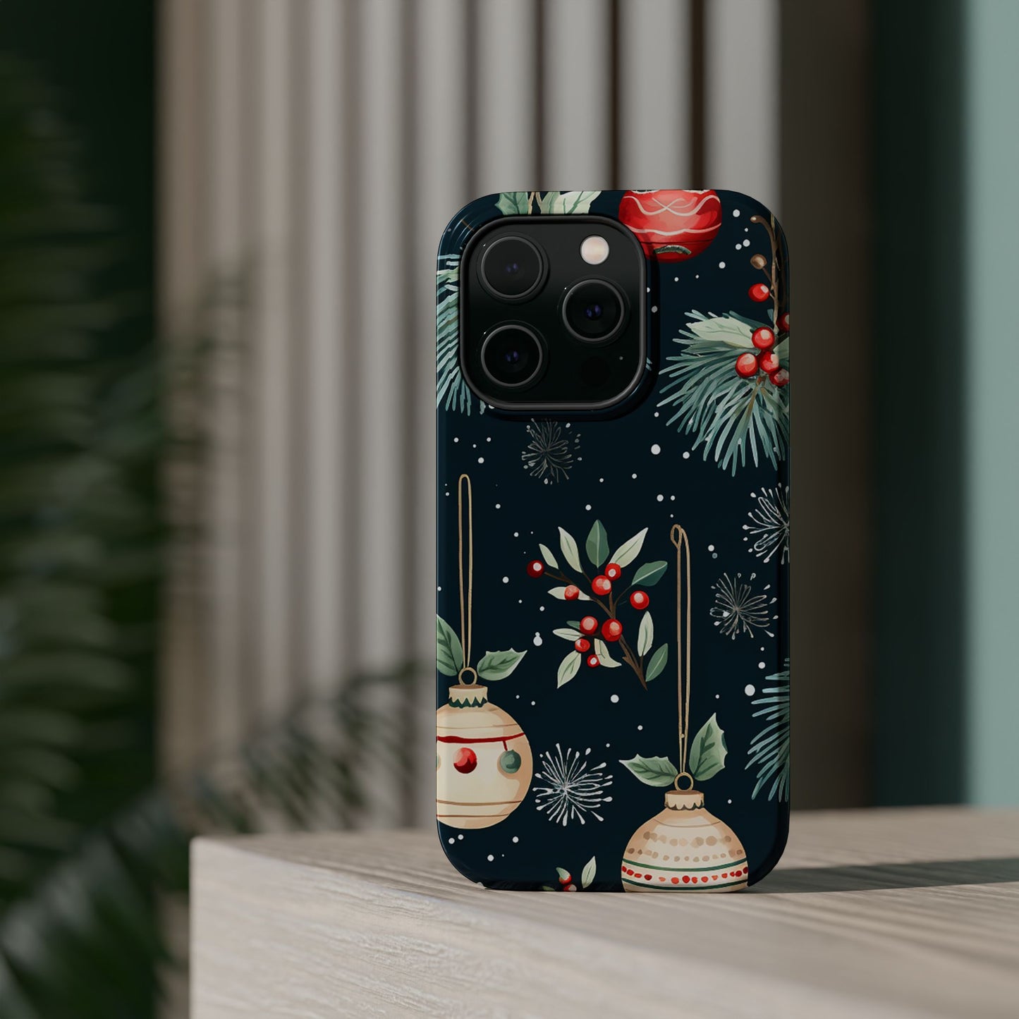 Elegant Christmas Ornaments and Pine - MagSafe iPhone Series Case