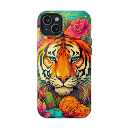 Fierce Rainbow Tiger Art - MagSafe iPhone Case