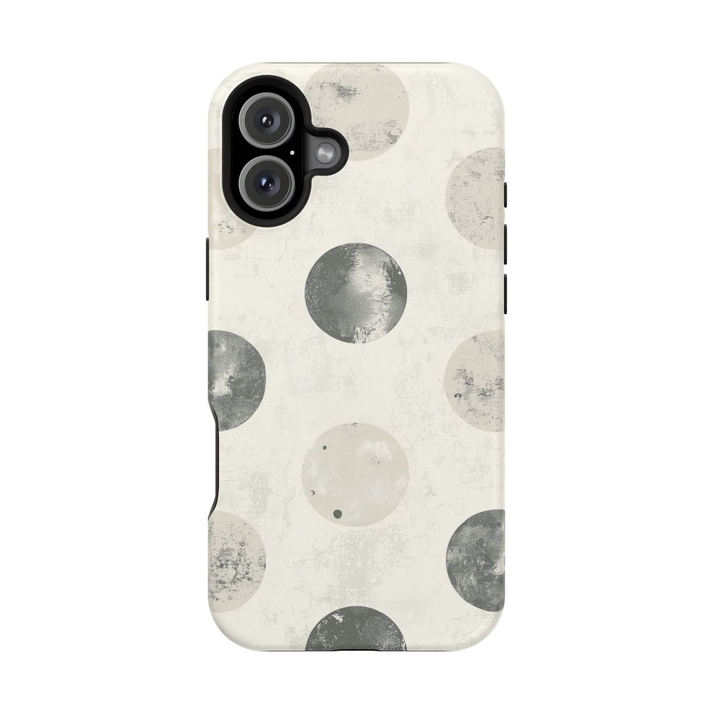 Vintage Polka Dot MagSafe iPhone Case - Neutral Retro Protective Cover