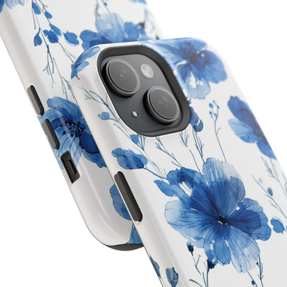 Ethereal Blue Blossoms iPhone Case