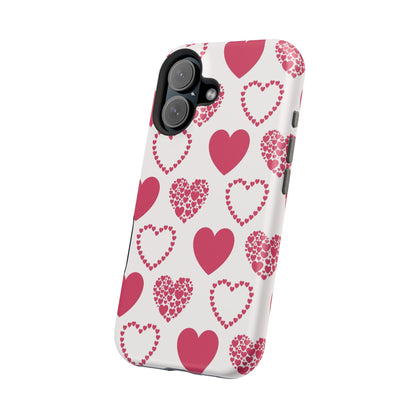 Clustered Pink Hearts MagSafe iPhone Case