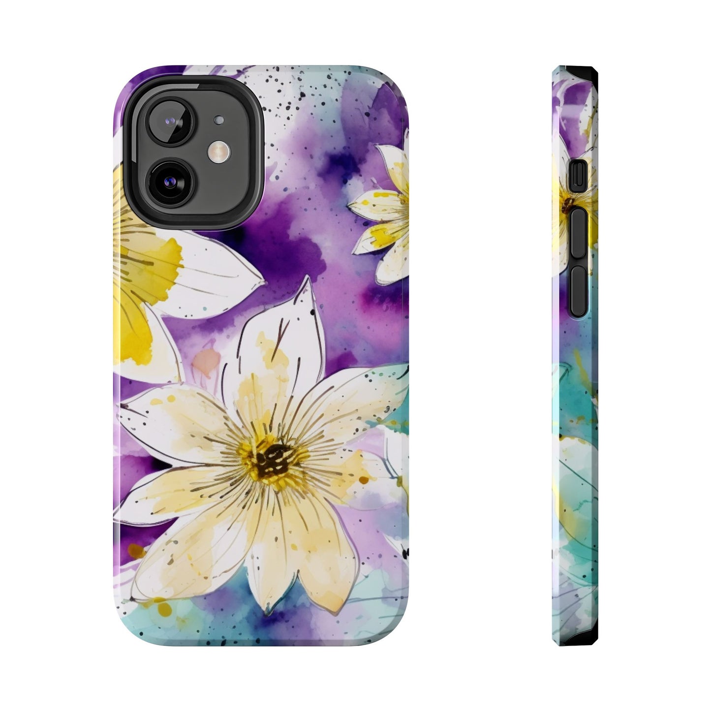 Abstract Floral Watercolor Splash - iPhone Series Case