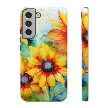 Watercolor Sunflower Splash - Samsung Galaxy Series Case