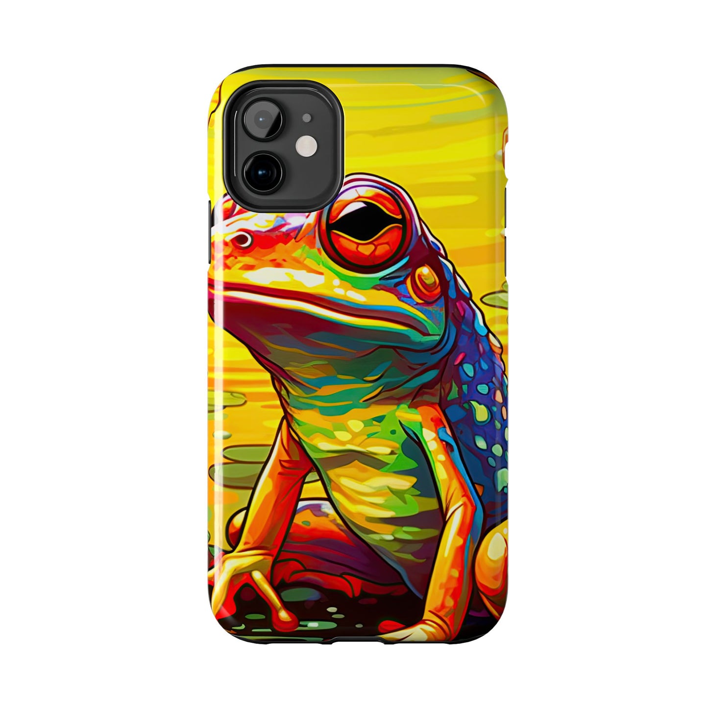 Vibrant Rainbow Frog Design – iPhone Series Case