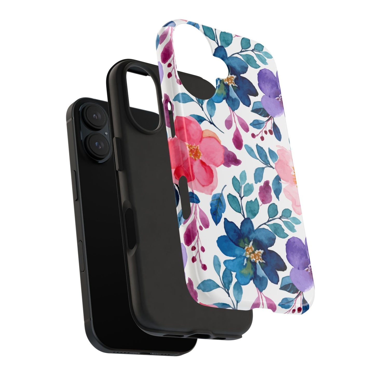 Mystic Bloom – iPhone Case with Elegant Watercolor Floral Design