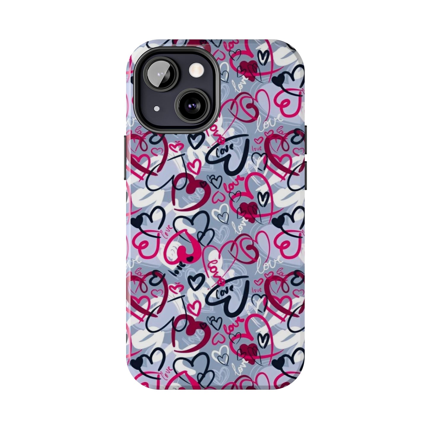 Graffiti Love Hearts iPhone Case