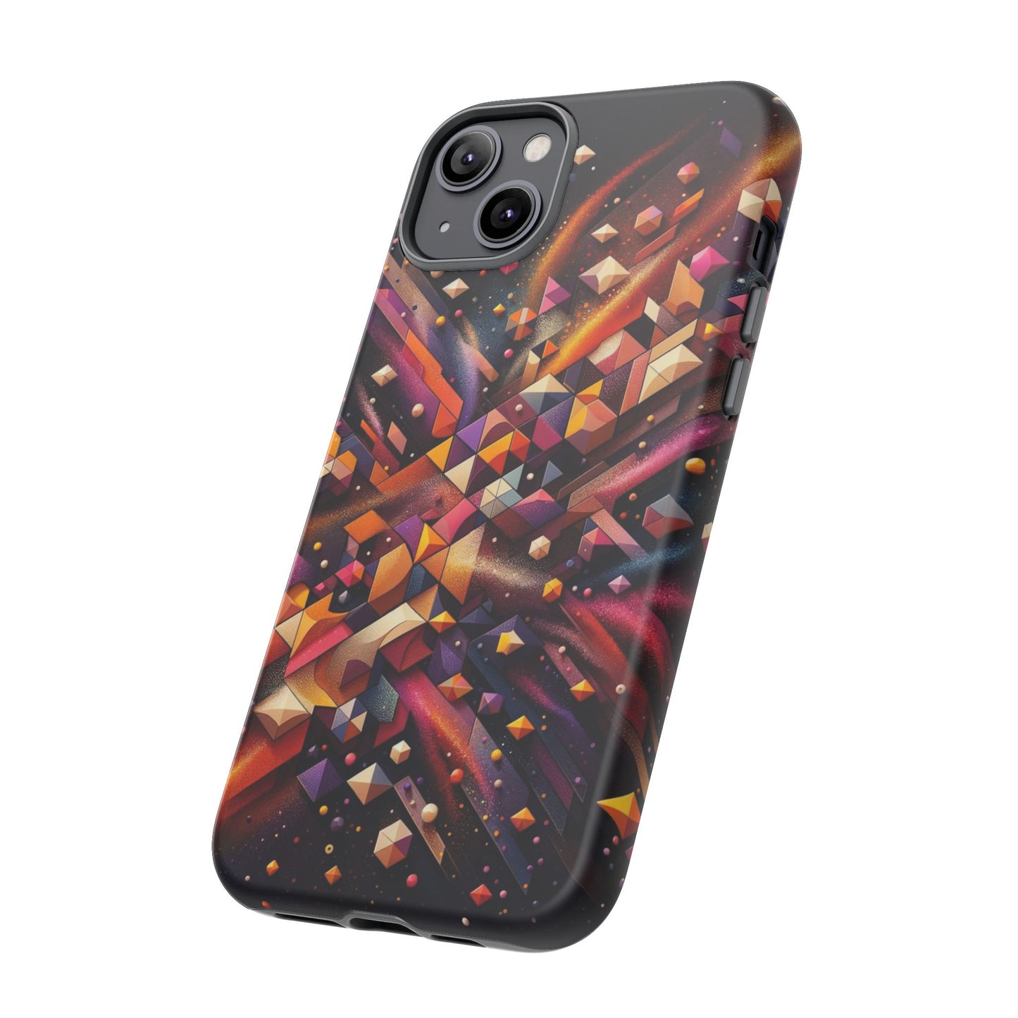 Vibrant Geometric Case | Futuristic Cosmic Art