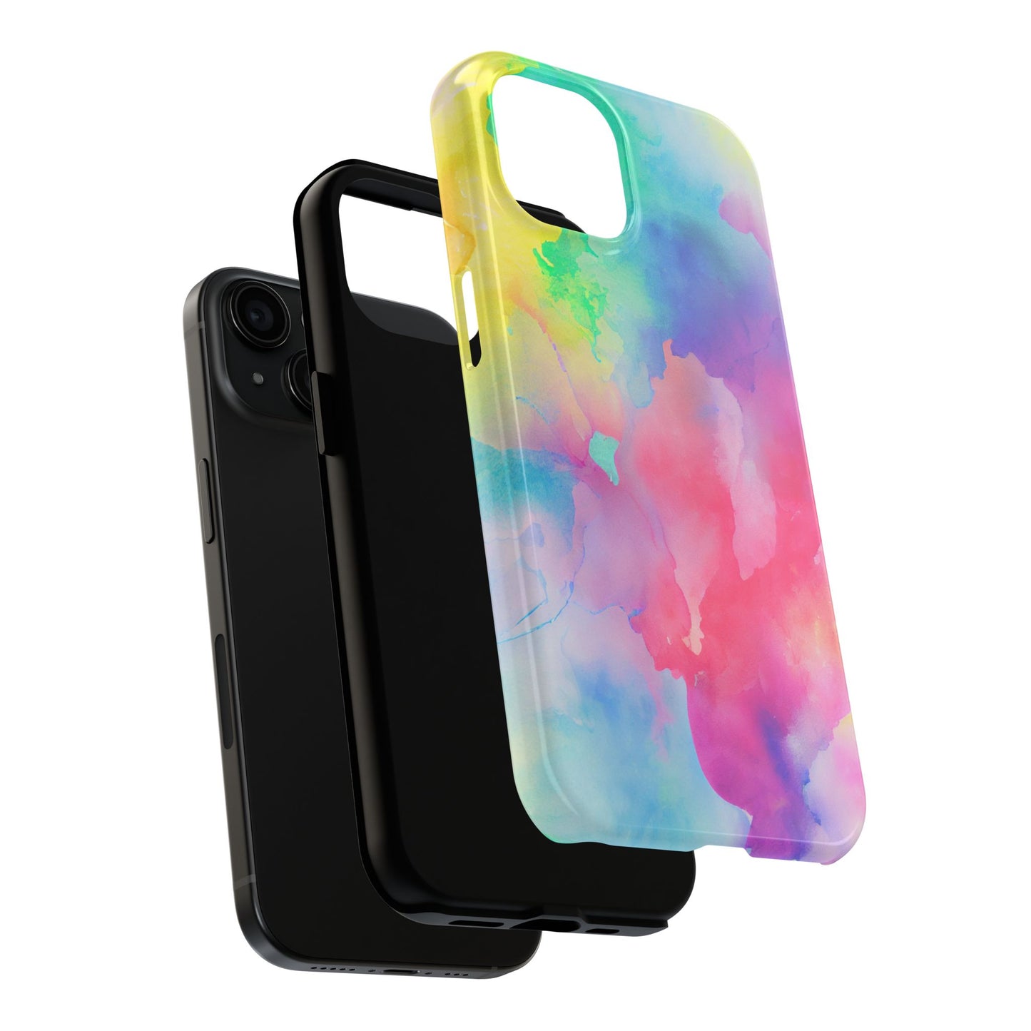 Pastel Watercolor Dream iPhone Case – Slim Profile, Glossy Finish