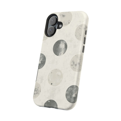 Vintage Polka Dot MagSafe iPhone Case - Neutral Retro Protective Cover