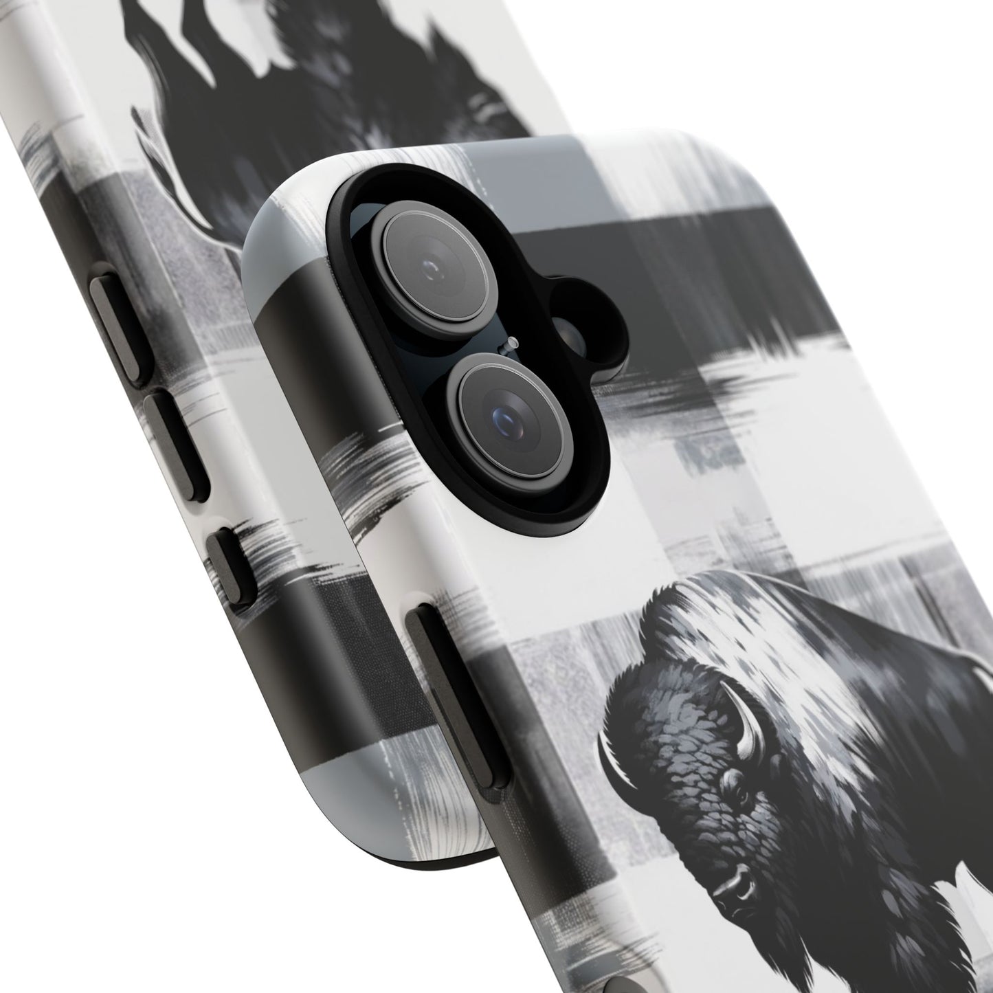 Black White Buffalo Plaid Phone Case!