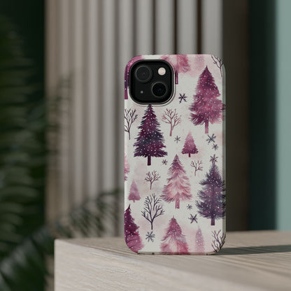 Winter Wonderland Purple Christmas Trees –  MagSafe iPhone Series Case