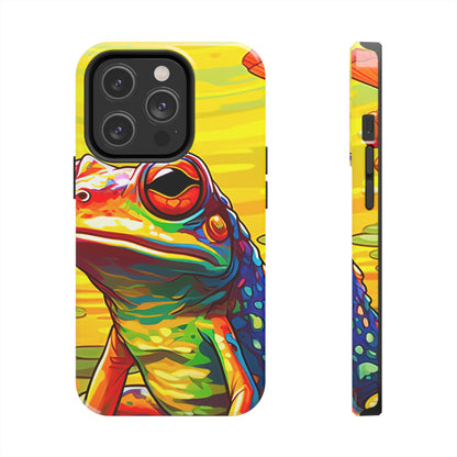 Vibrant Rainbow Frog Design – iPhone Series Case