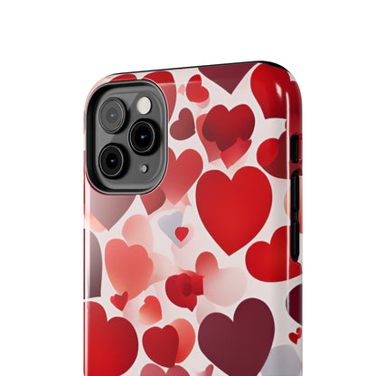 iPhone Case: Romantic Red Heart Gradient Case