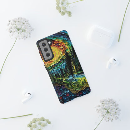 Radiant Forest Sunset Samsung Galaxy Case – Artistic Landscape Design