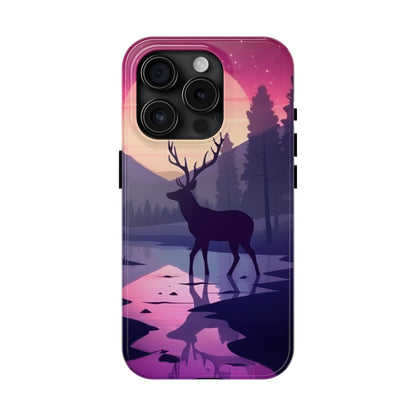 Twilight Elegance: Stag Reflection – iPhone Case