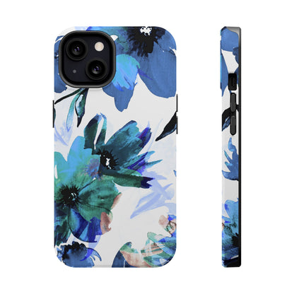 MagSafe iPhone Case – Serene Blue Blossom