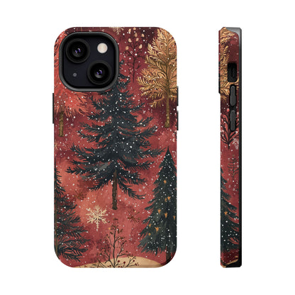 Rustic Red Winter Forest - MagSafe iPhone Series Case