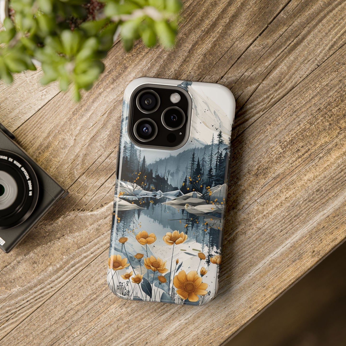 Silver Alpine Wildflower iPhone Case