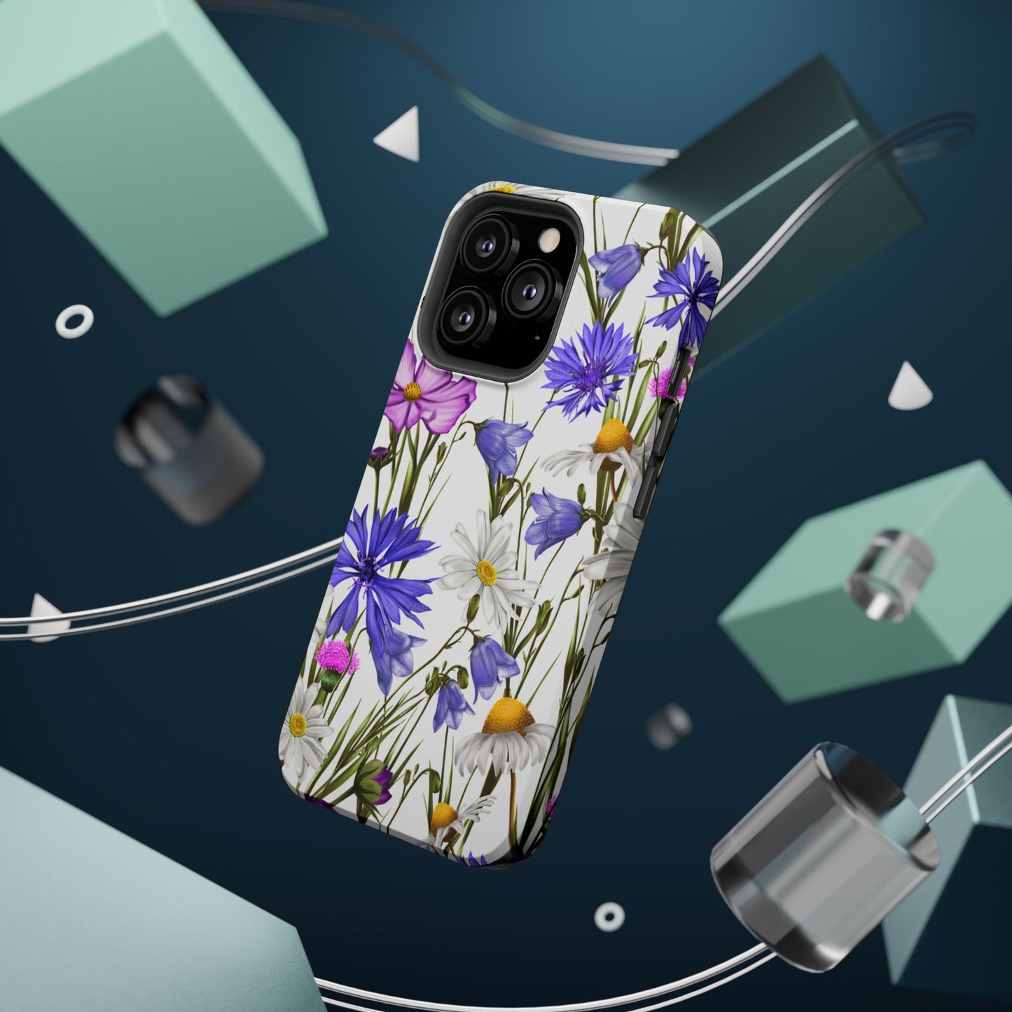 Wildflower Meadow MagSafe Case – Purple, Blue, and White Floral Design