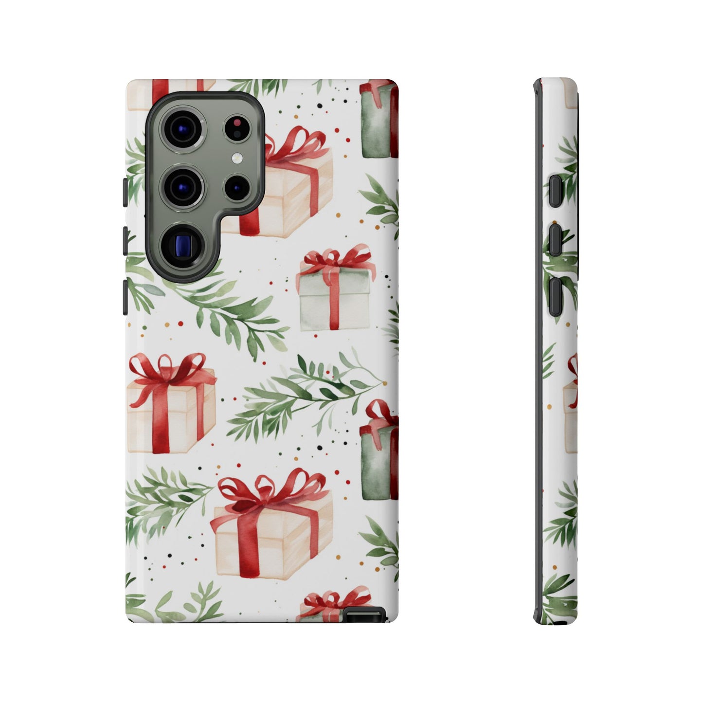 Watercolor Holiday Gifts & Greenery - Samsung Galaxy Series Case