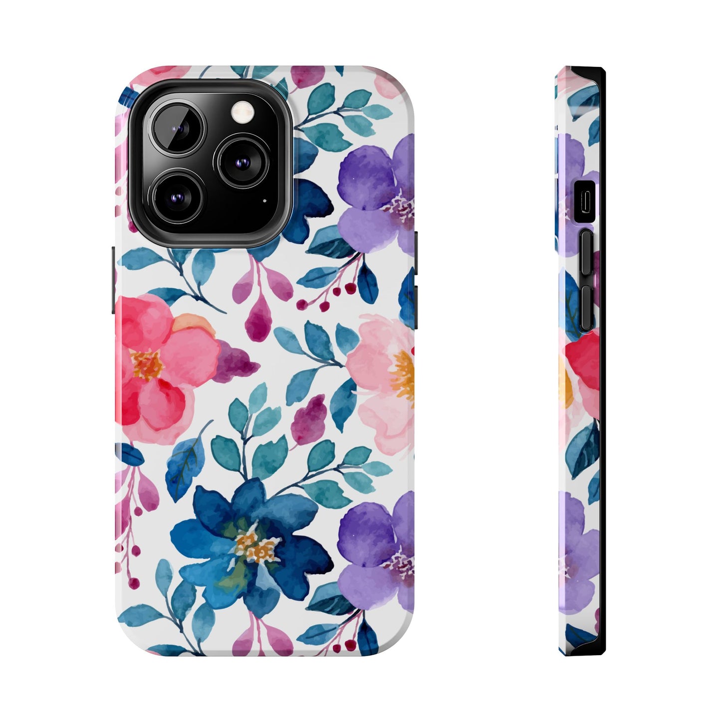 Mystic Bloom – iPhone Case with Elegant Watercolor Floral Design