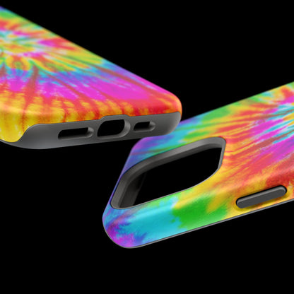 Rainbow Spiral Tie-Dye MagSafe Case – Vibrant Colors & Functionality