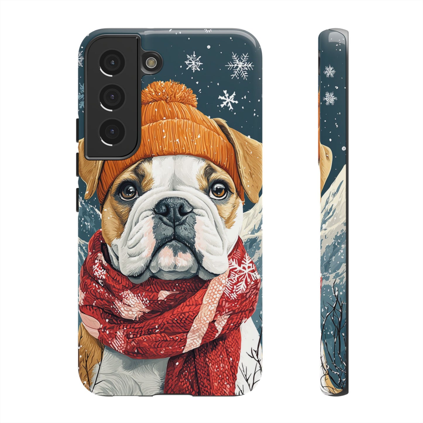 Cozy French Bulldog Samsung Galaxy Case – Rustic Fireplace Protective Cover